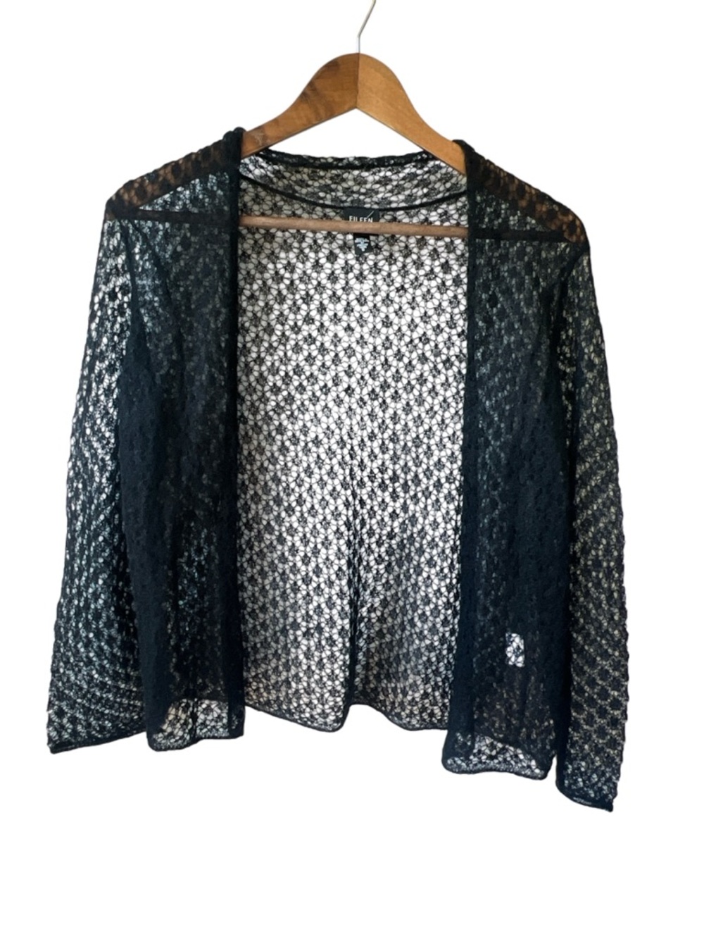 Eileen Fisher Mohair/Wool Lightweight Sheer Cardigan Size Small